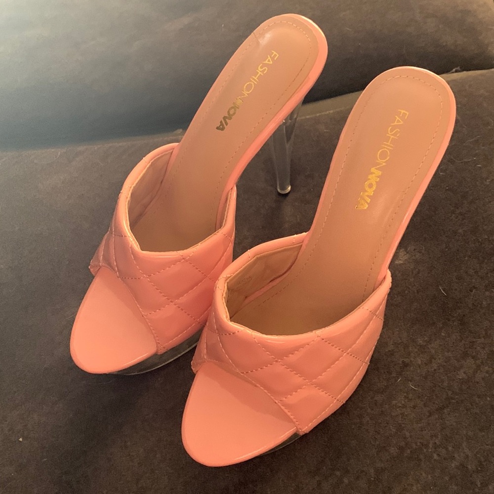 Fashion Nova Pink Quilted Heels